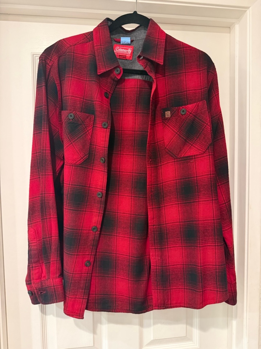 Coleman Red and Black Plaid Flannel Shirt